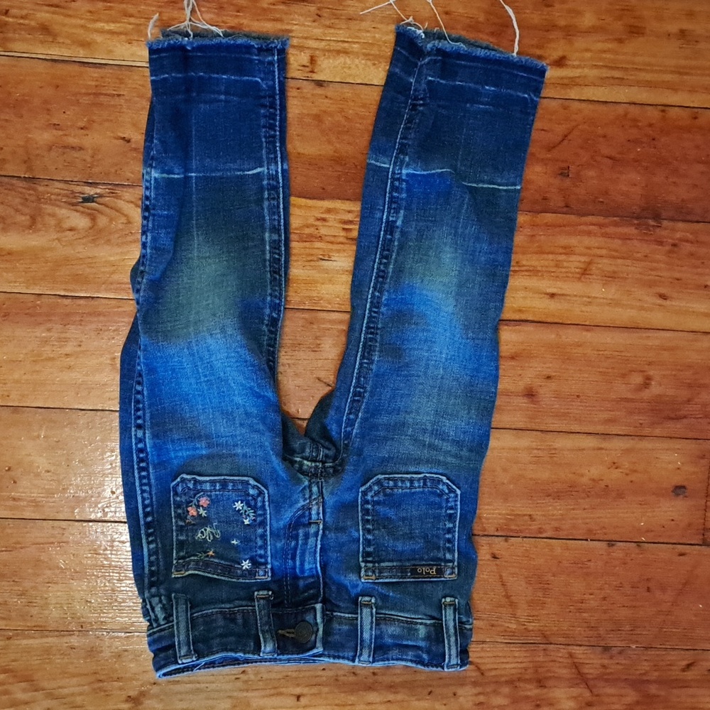 Polo ralph laurens girls jeans embroidery flower